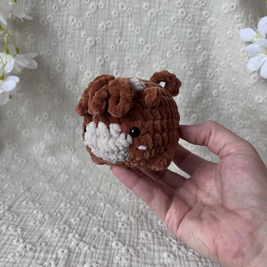 vache highland pouf en crochet marron