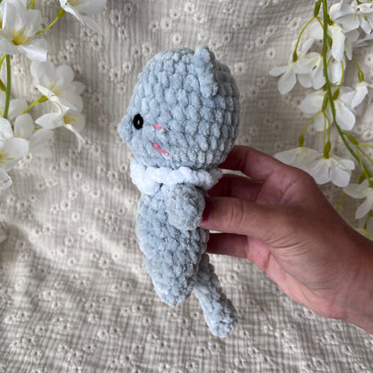 Chat gris en crochet