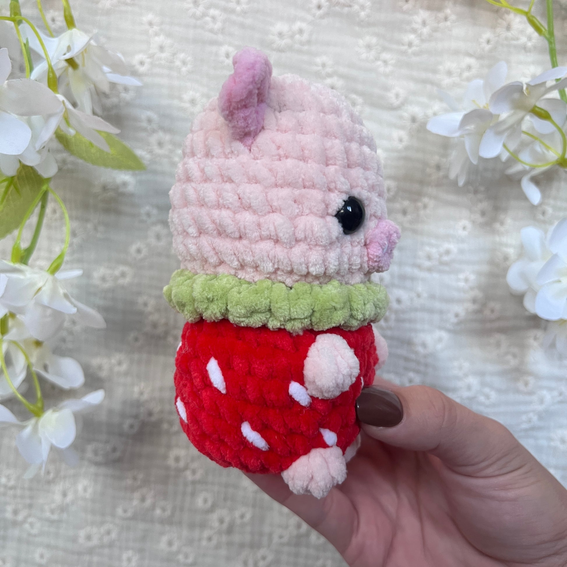 Cochon fraise en crochet
