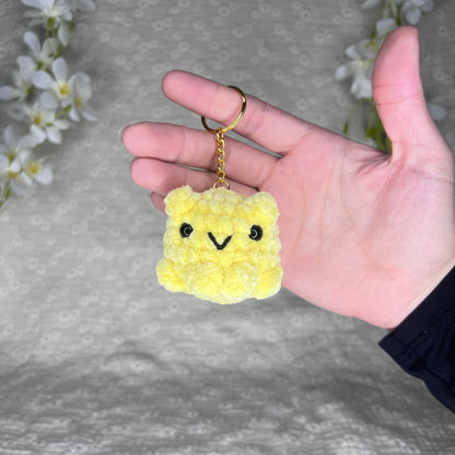 porte clés grenouille jaune en crochet