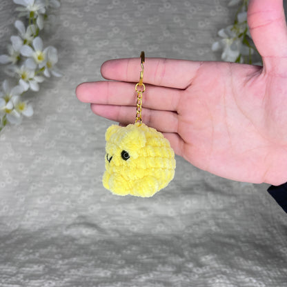 porte clés grenouille jaune en crochet