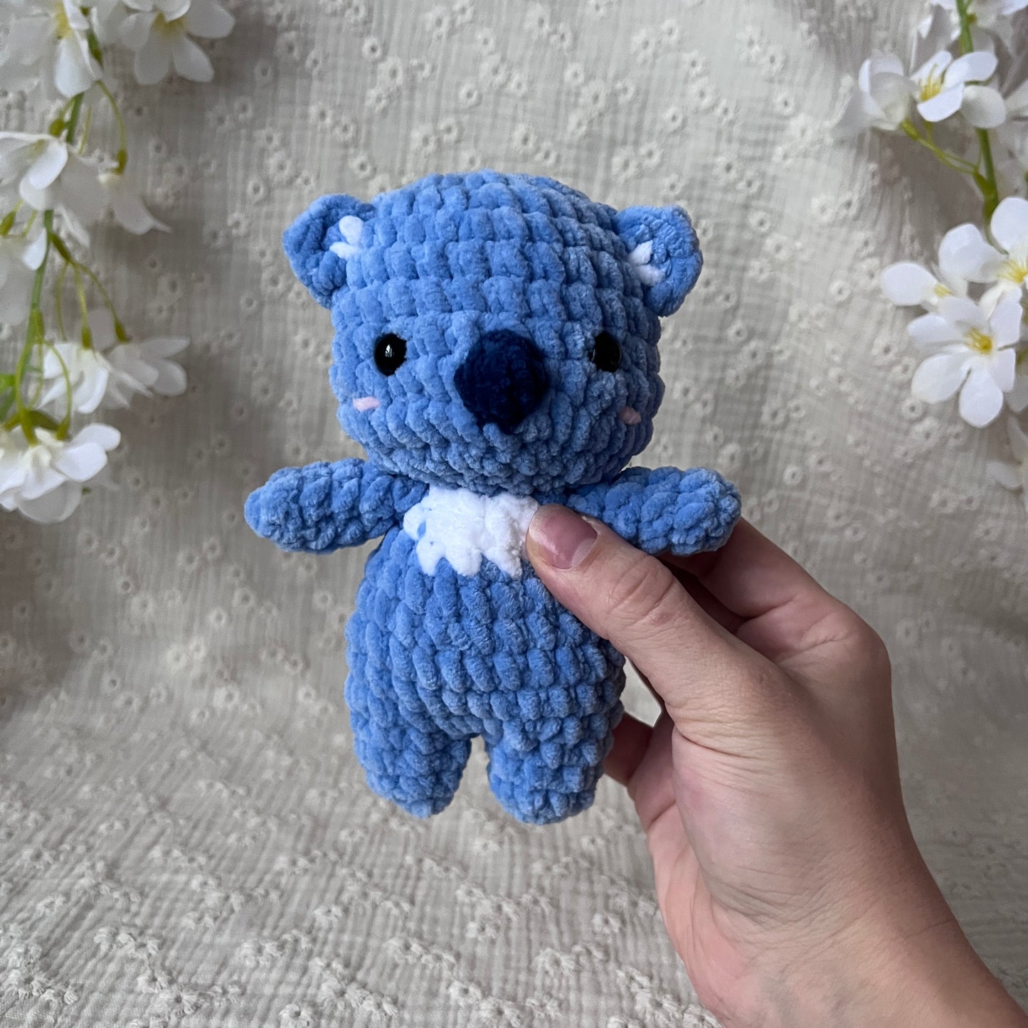 Koala bleu en crochet