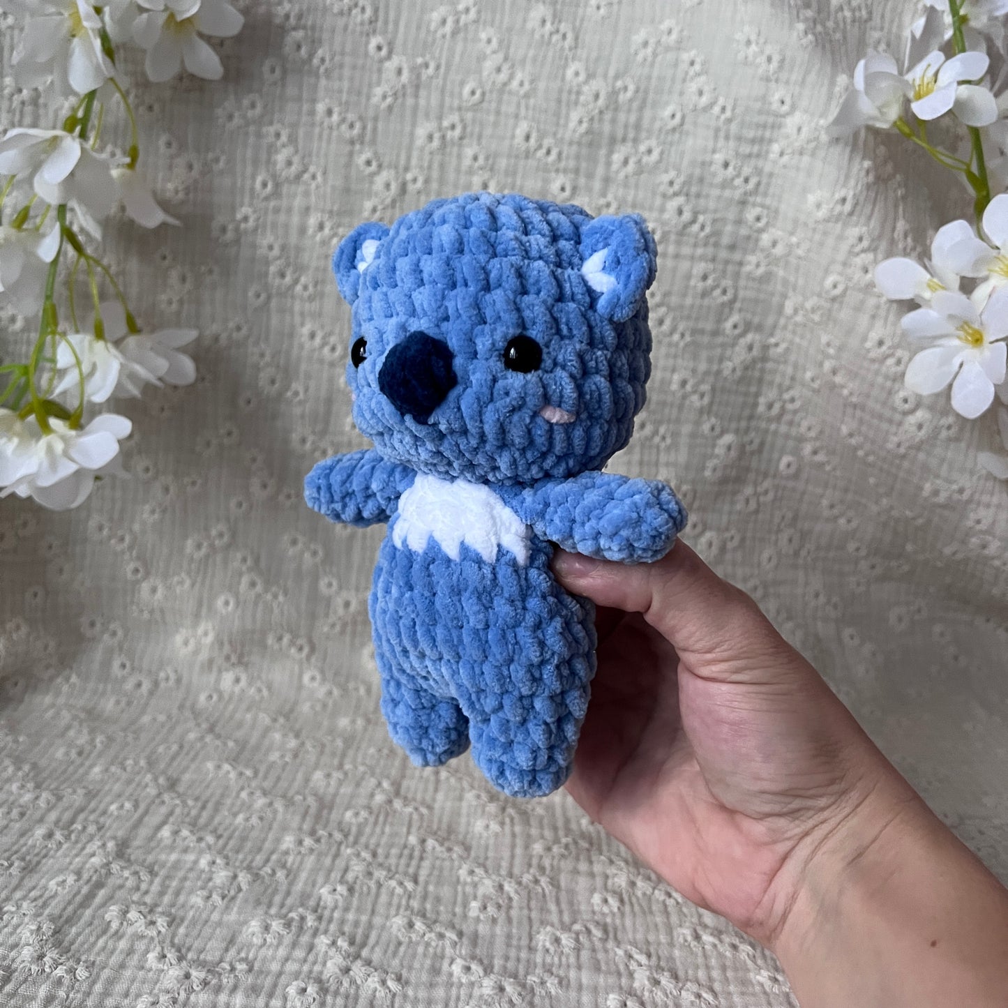 Koala bleu en crochet