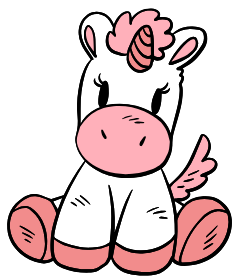Illustration licorne rose