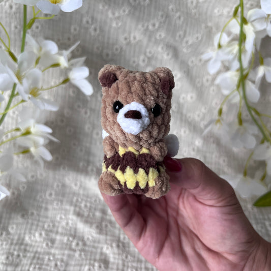 Mini ourson abeille en crochet