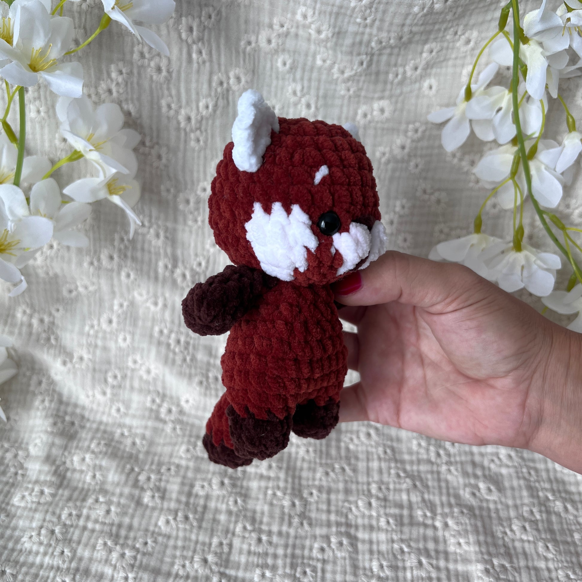 Panda roux en crochet