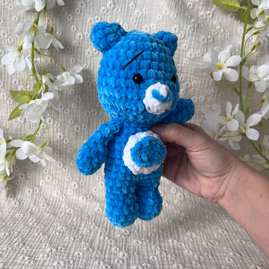 Peluche ourson bleu en crochet