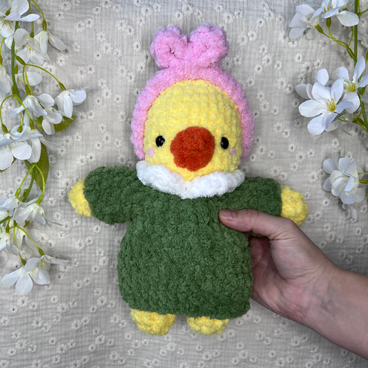 Poussin coquette habillé avec un bandeau