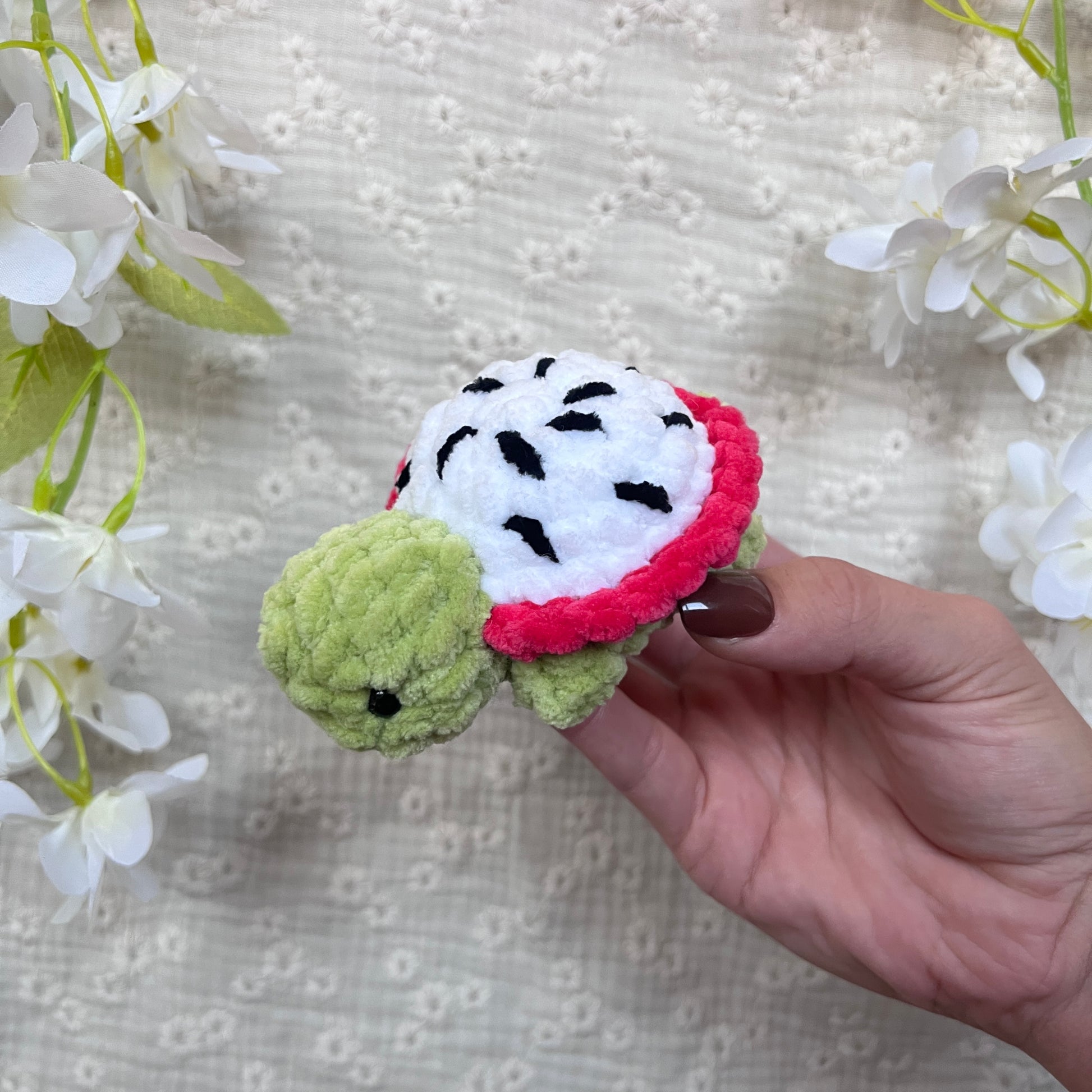 Tortue fruit du dragon au crochet