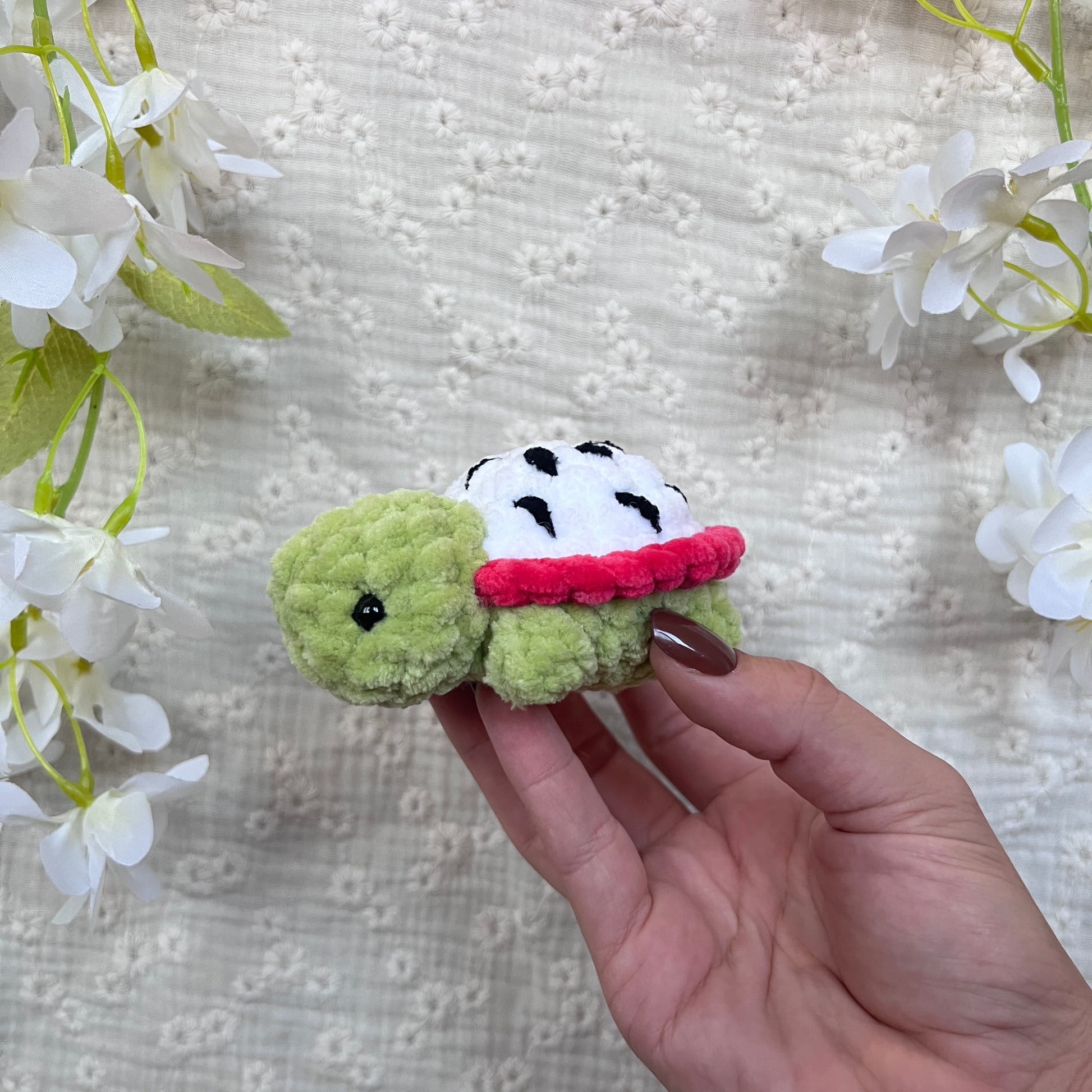 Tortue fruit du dragon en crochet