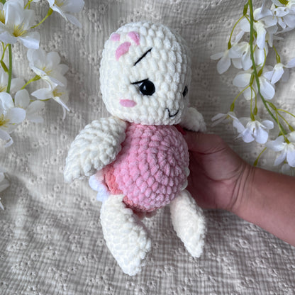 Tortue fleurs en crochet 