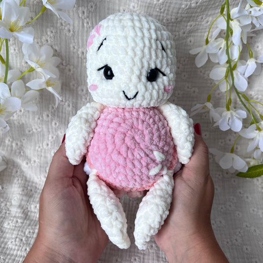 Tortue fleurs en crochet 
