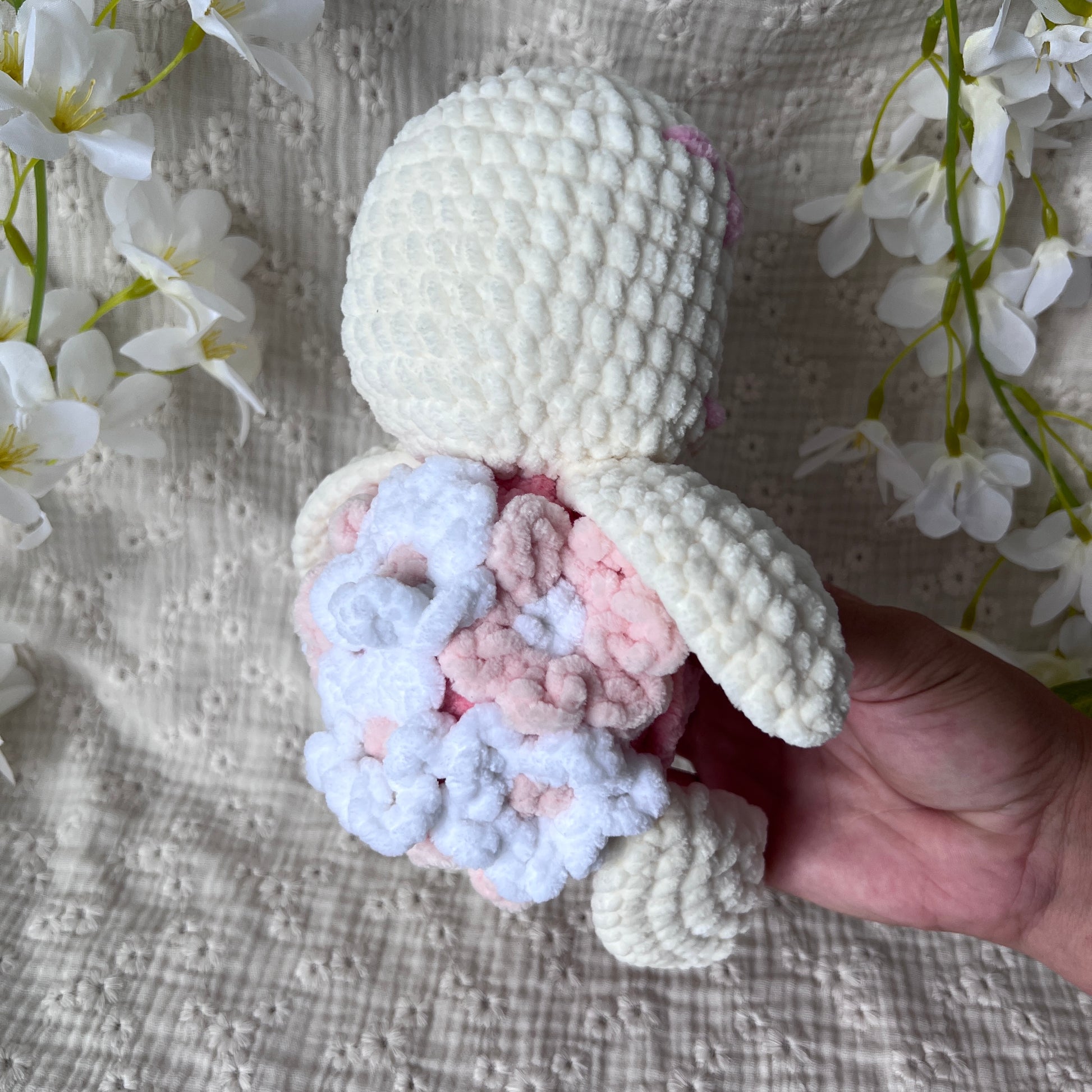 Tortue fleurs en crochet 