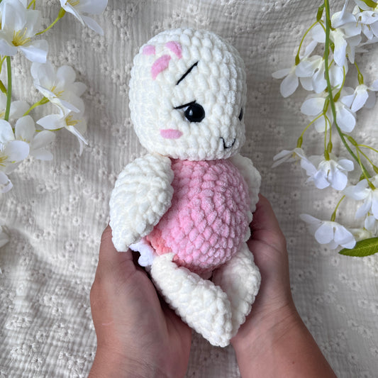 Tortue fleurs en crochet 