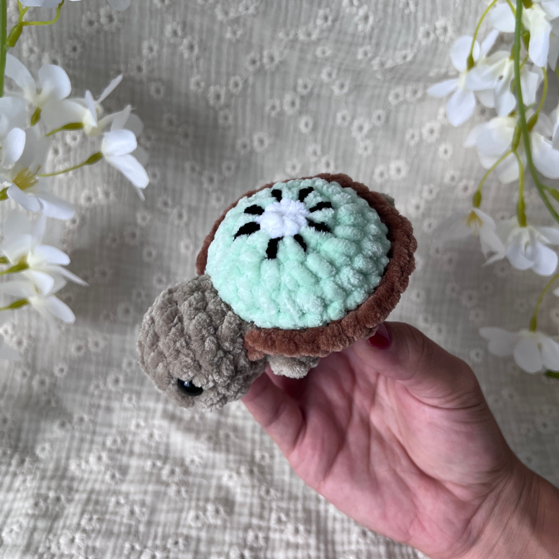 Tortue kiwi en crochet