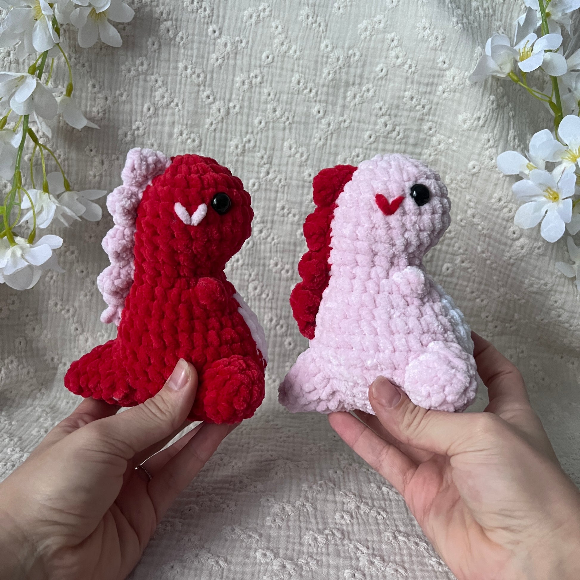 dinosaures en crochet amoureux 